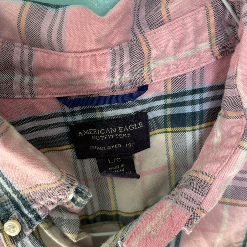 American Eagle Plaid Button Down - image 3